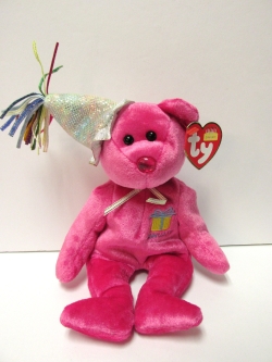 January with Birthday Hat <br>Bear (2003 Series) - Beanie Baby<br>(Click on picture for full details)